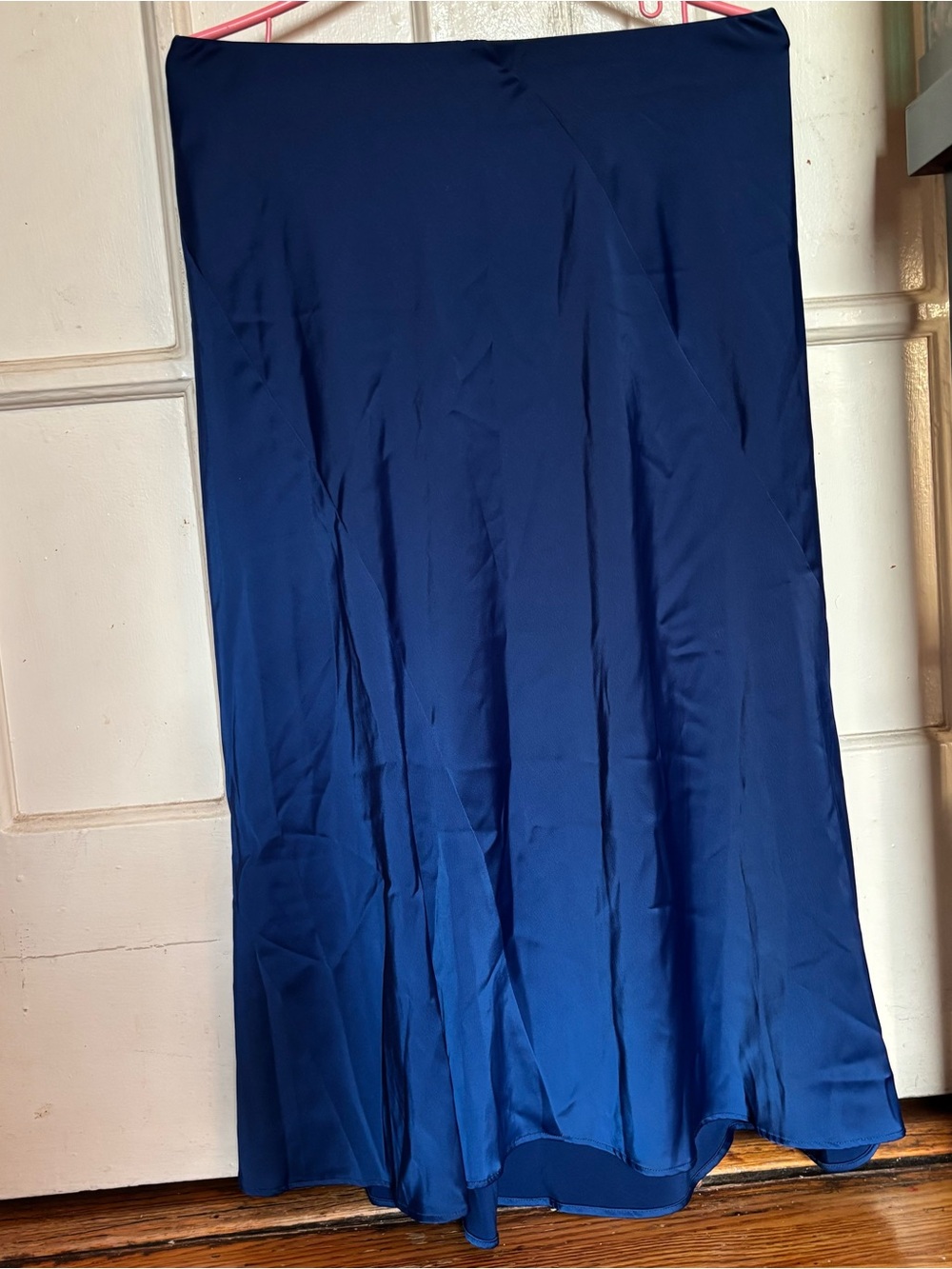 Banana Republic Midi Slip Skirt in Lazuli Blue
